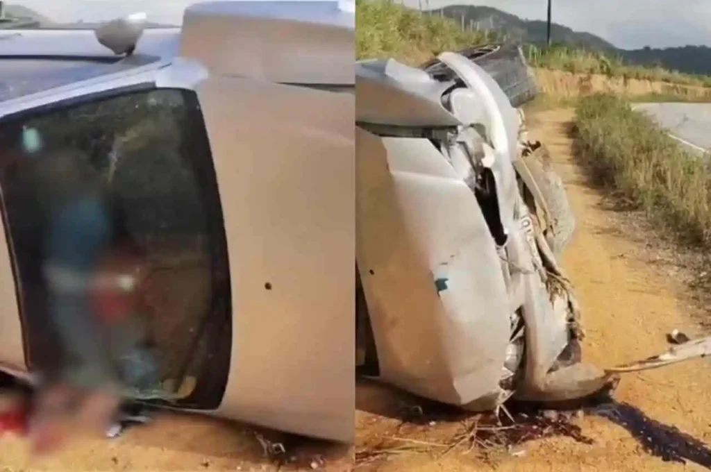 Carro capota em Murici e deixa mãe e filhas feridas