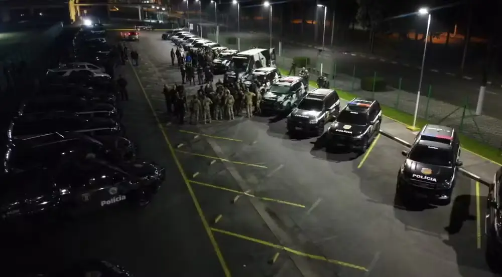  Operação da Polícia Civil, Militar e Gaeco, em 2024, mirou milícia do PCC que atuava em Guarujá — Foto: Divulgação