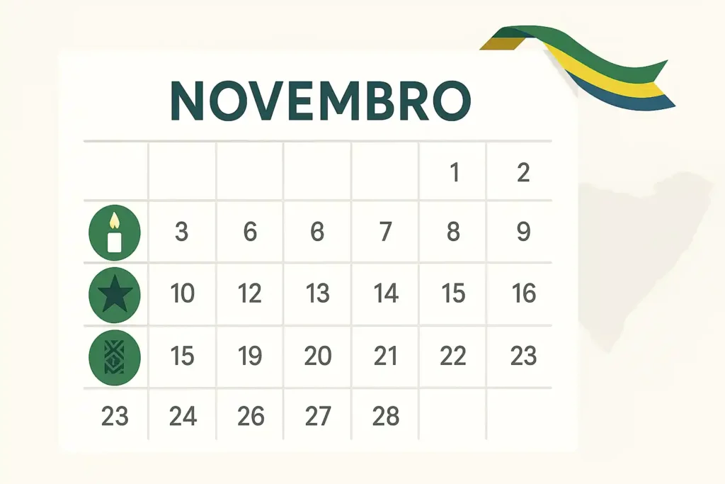Feriados de novembro 2025: datas e o que abre e fecha