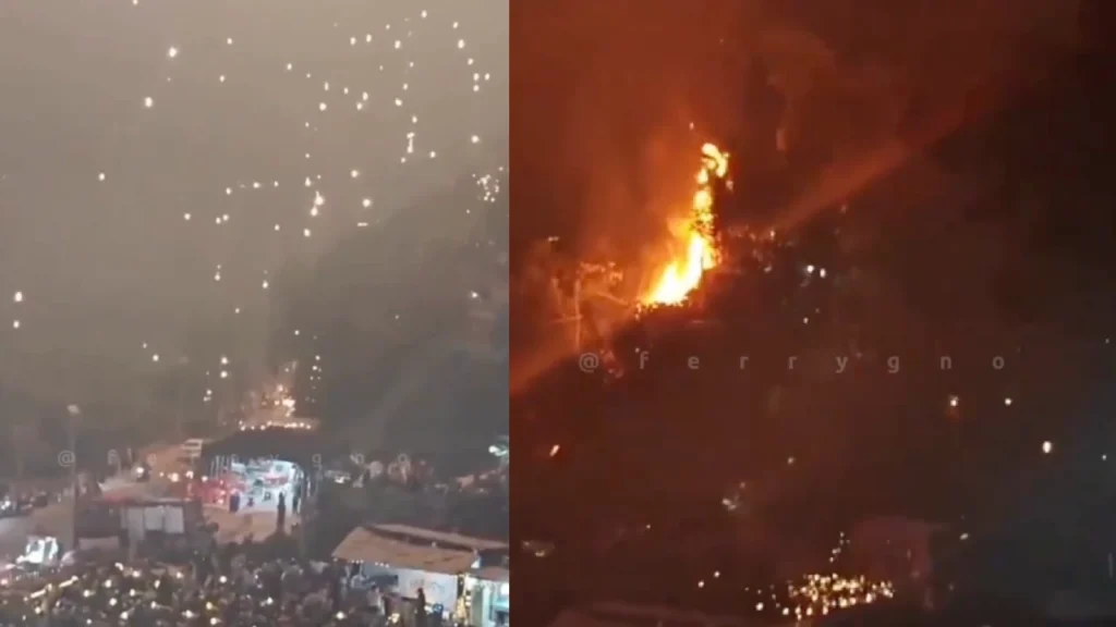 Show de drones na China acaba em pânico após falha derrubar centenas de aparelhos