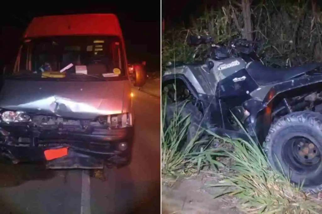 Condutor de quadriciclo morre após colisão com micro-ônibus na AL-101