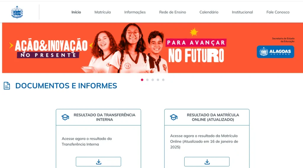 Matrículas 2026: Saiba como vai funcionar a reserva de vagas na rede estadual de Alagoas