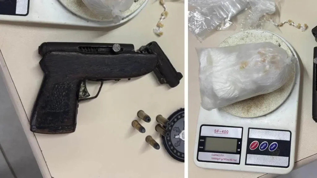 Homem é preso com “revólver de pau”, drogas e munições após fuga em Branquinha