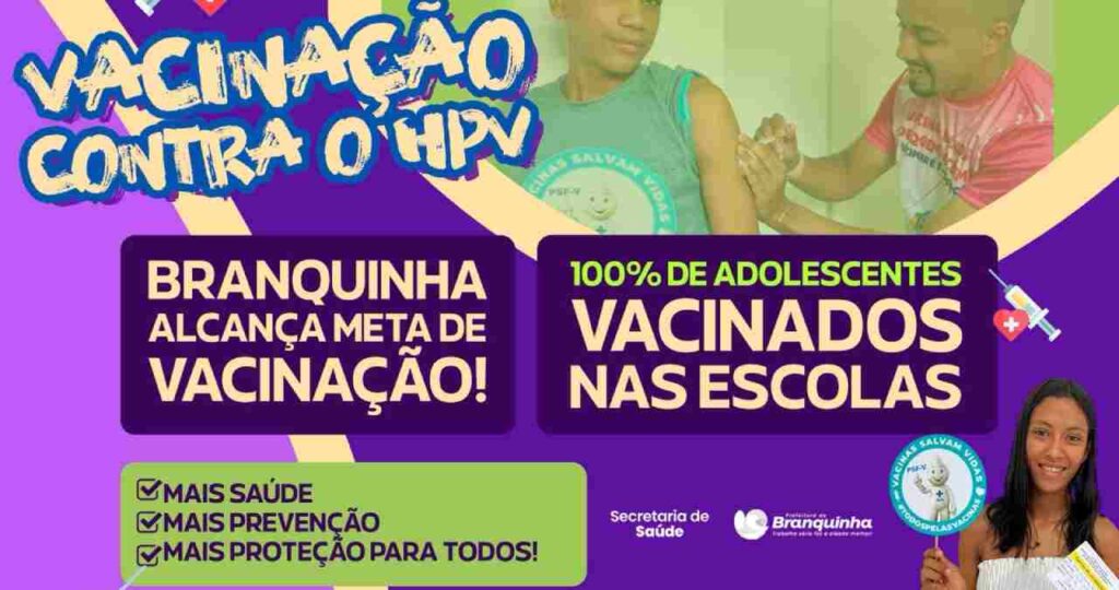 Branquinha atinge 100% de cobertura vacinal contra HPV em adolescentes nas escolas