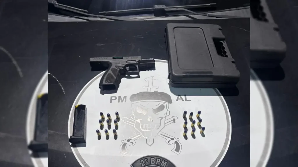 Mulher é presa em União dos Palmares com pistola 9mm após ação da inteligência da Polícia Militar