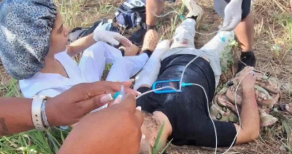 Acidente entre carreta e moto deixa palmarino ferido em Messias