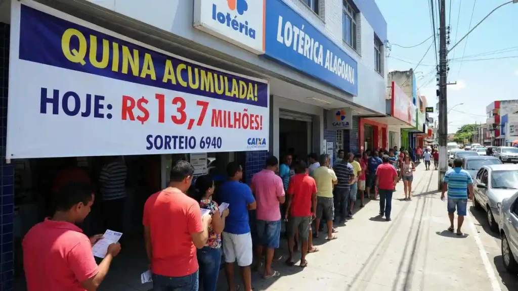 Quina 6940 sorteia R$ 13,7 milhões nesta quinta; Arapiraca teve ganhador no último concurso