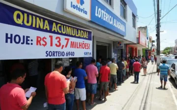 Quina 6940 sorteia R$ 13,7 milhões nesta quinta; Arapiraca teve ganhador no último concurso