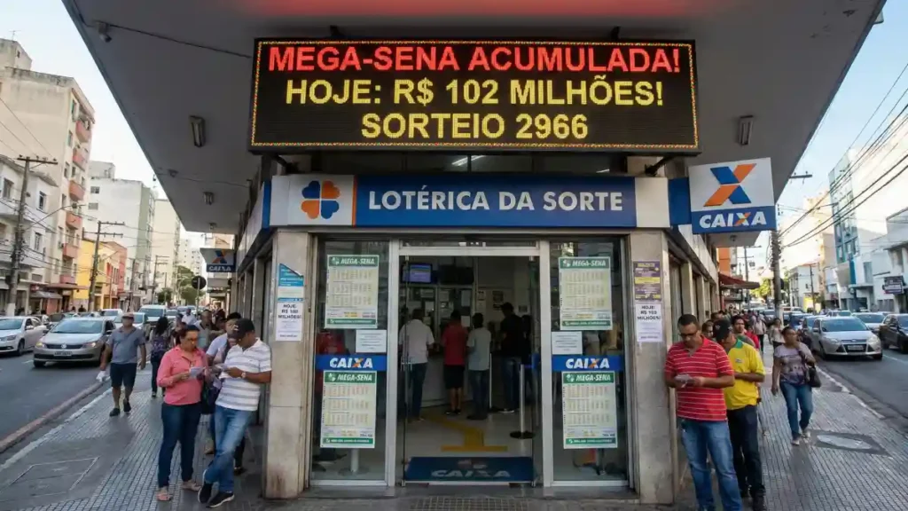 Mega-Sena 2966 sorteia R$ 102 milhões nesta quinta; saiba como apostar em Alagoas