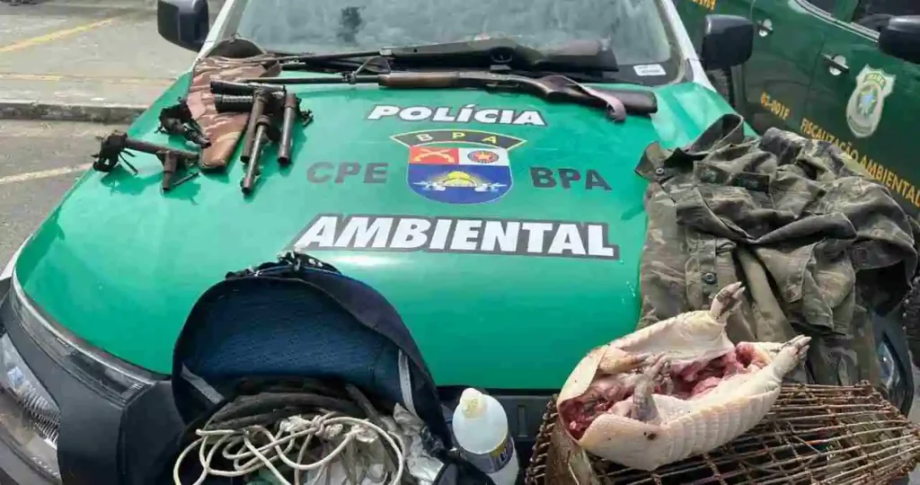 Ação contra crimes ambientais em Murici termina com apreensão de armas e multas