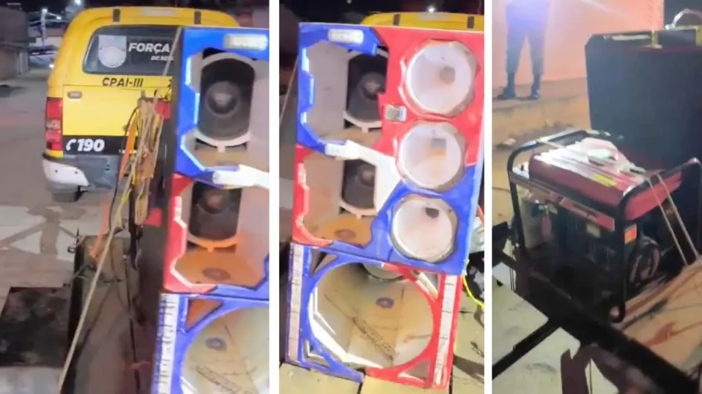 Segundo paredão de som é apreendido pela PM no Centro de Ibateguara