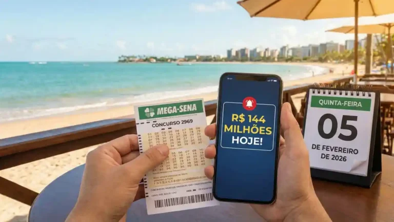 Mega-Sena 2969 sorteia R$ 144 milhões hoje (05/02); veja como apostar em Alagoas